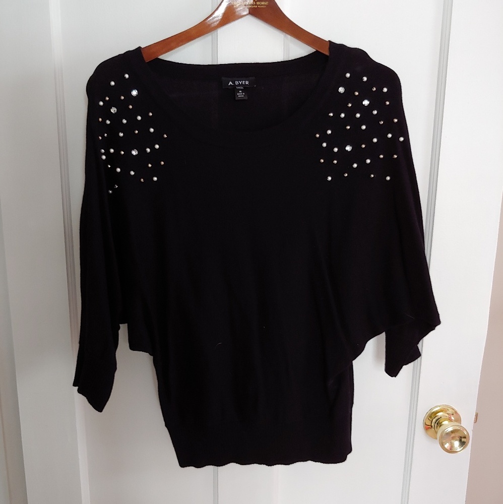 ⚡2 for $15⚡A. Byer Blouse with Bead Detail